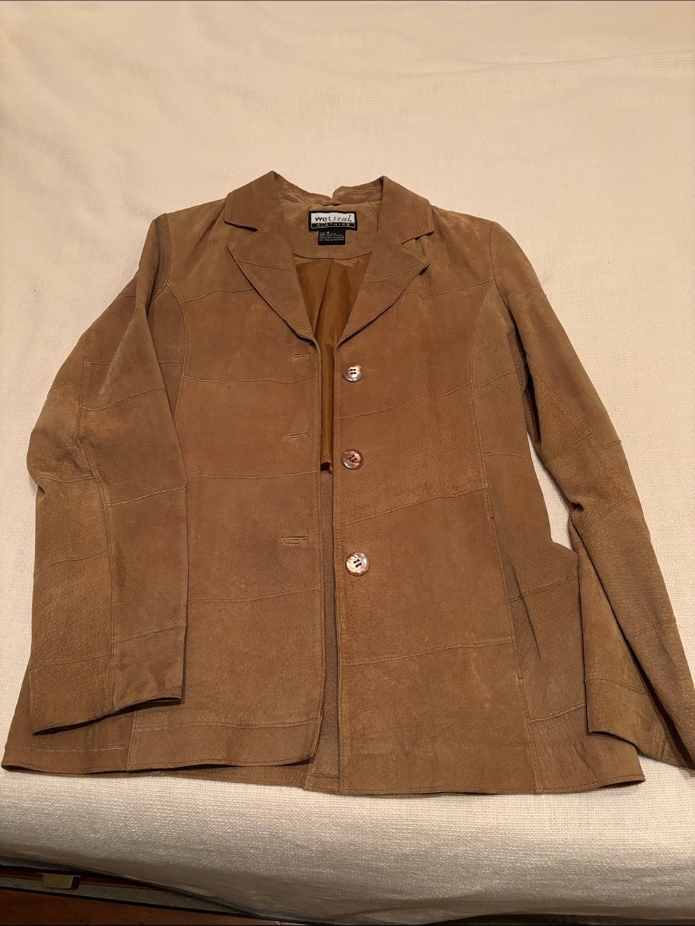 Wet Seal Leather Jacket in Camel